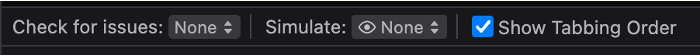 "Checkbox for focus order view"